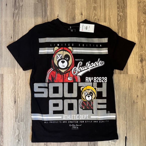 SouthPole Y2K black graphic tee large NWT vintage style 90s - Picture 1 of 5